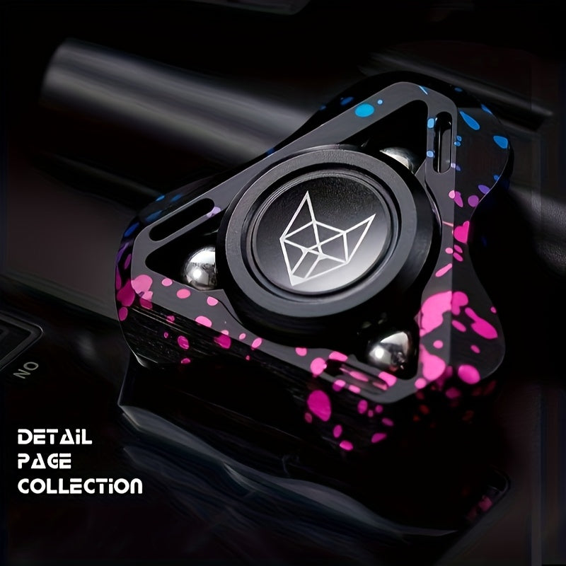 Fox 3rd Gen Metal Fidget Spinner w/ Colorful Accents Stress Relief Gift