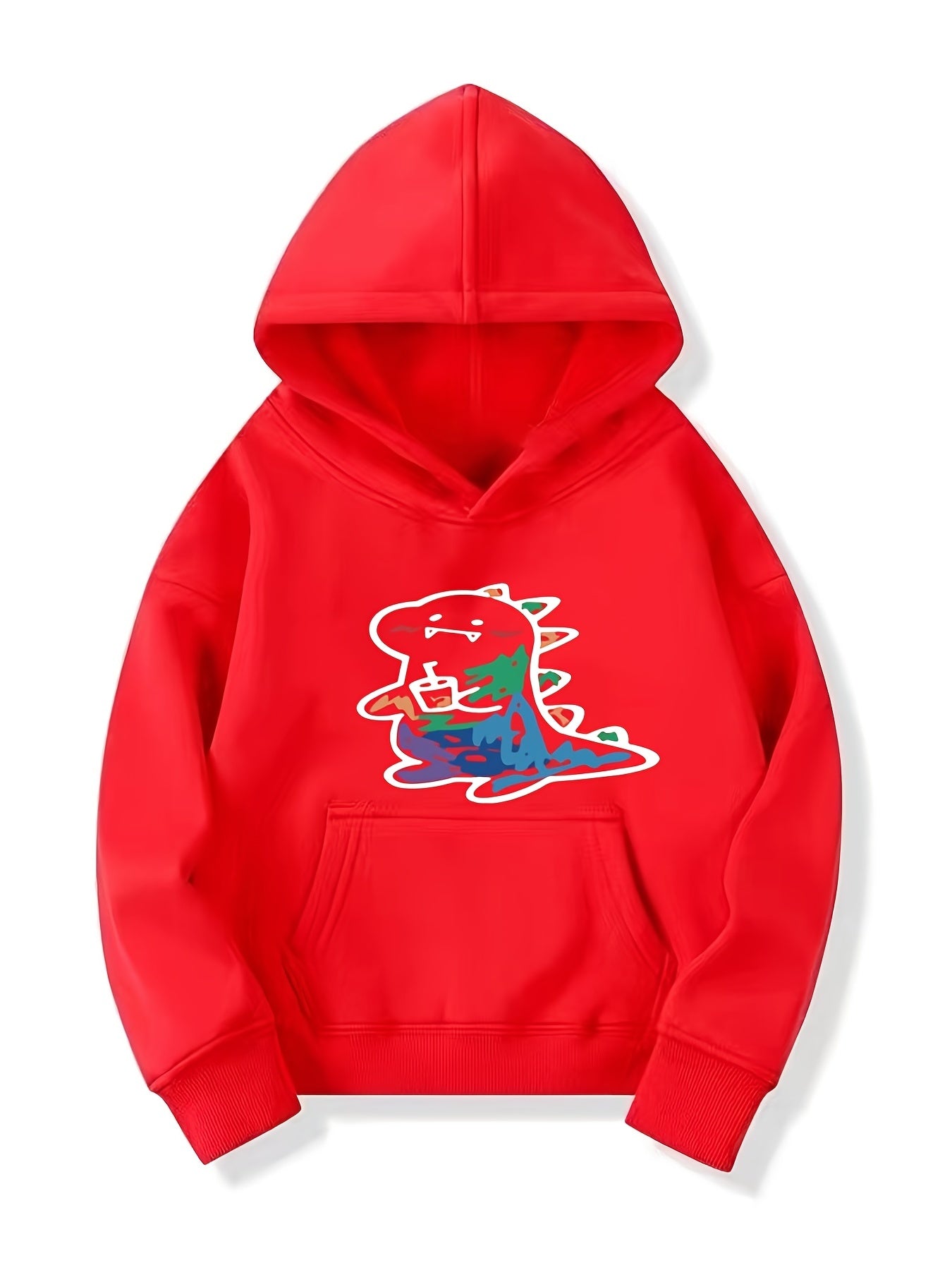 Dinosaur Print Boys Hooded Sweatshirt Spring Fall Kids Clothing