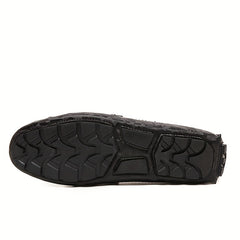 Men's Metallic Decor Moccasin Loafers Non-slip Slip-On Shoes