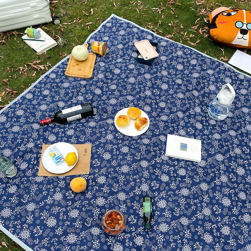 Waterproof Outdoor Blanket Flowers Printing Picnic Mat