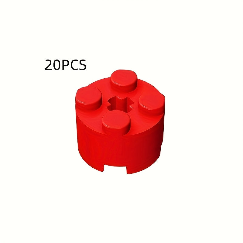 20pcs 2x2 Cross Cylinder Brick Tech Building Blocks DIY Toy Parts