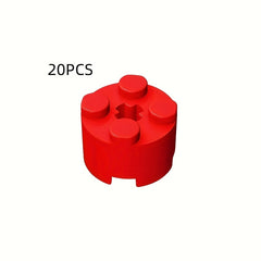 20pcs 2x2 Cross Cylinder Brick Tech Building Blocks DIY Toy Parts