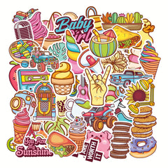 50pcs Waterproof Vinyl Stickers for Water Bottles Laptop Skateboard Computer
