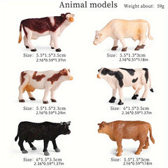Farm Animals Figure Toys Set Painted Farm Animals Cows Horses Figures