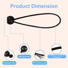 30pcs 7.62cm Bungee Cords with Balls - Heavy Duty Tie Down Strap Cord - 3 Size