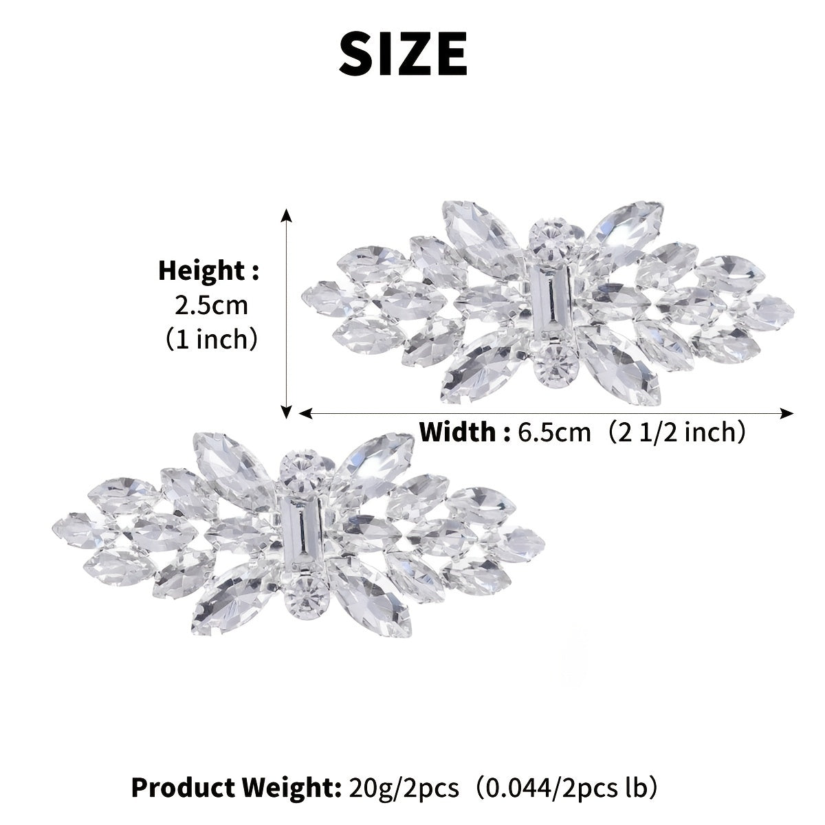 Rhinestone Shoe Clips DIY Floral Shoe Buckle Wedding Party