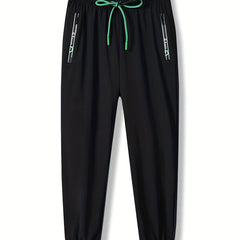 Boys Letter Graphic Quick drying Trousers Drawstring Waist Thin Casual Sport Jog