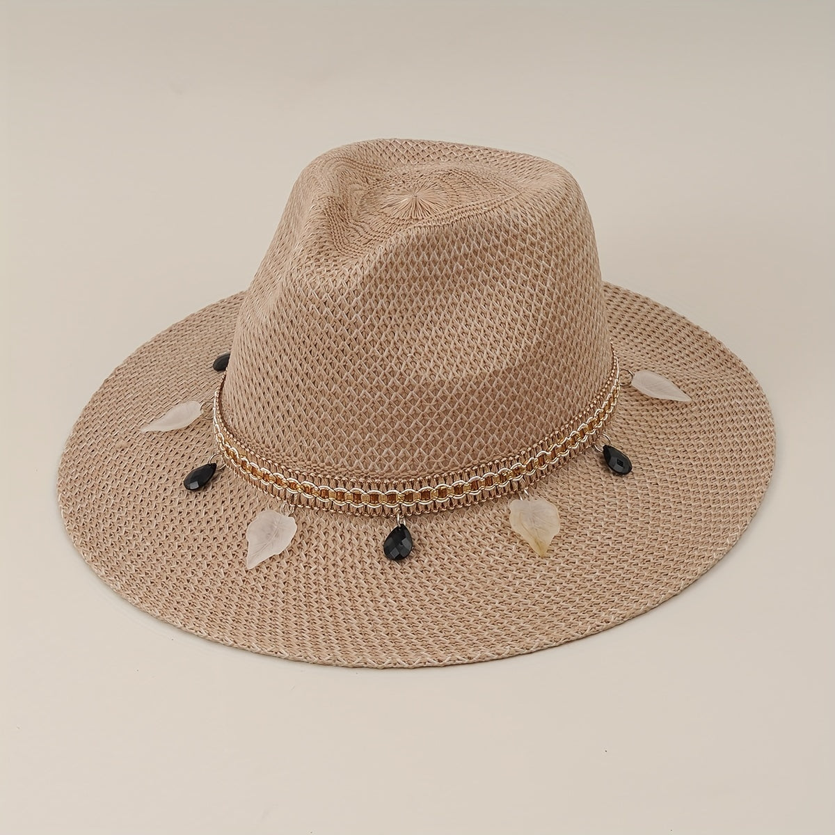 Summer Straw Hat Outdoor Sun Hat Casual Top Hat Travel Jazz Hat