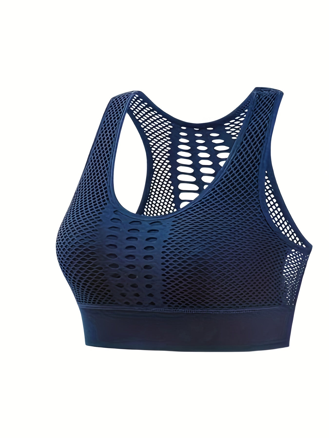 Wireless Sports Bra Fishnet Hollow Workout Tank Bra