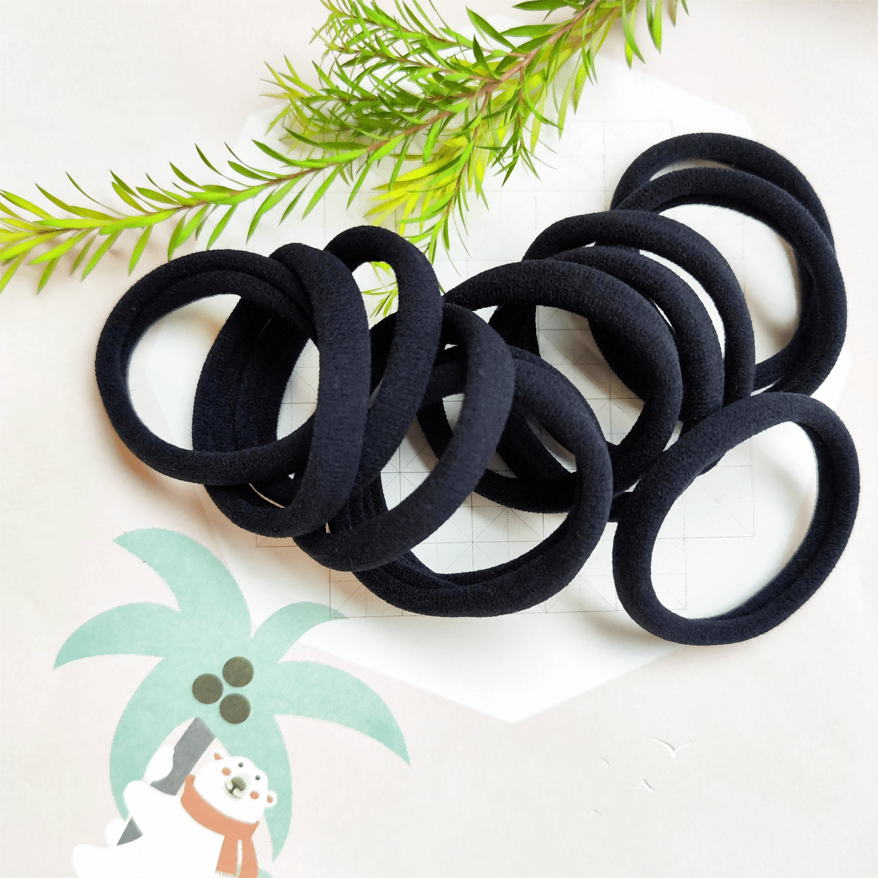 12pcs Seamless Hair Ties No Damage Ponytail Holders