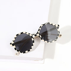 Kids Flat Lens Plaid Sunglasses UV Protection
