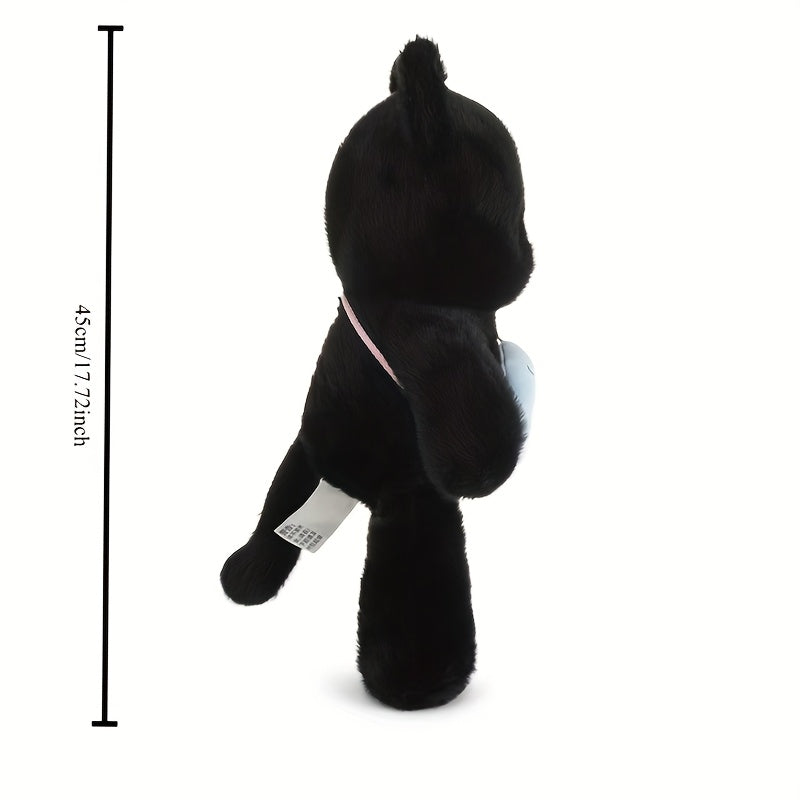 Cute Kitten Plush Toy Fish Backpack with Bow Tie