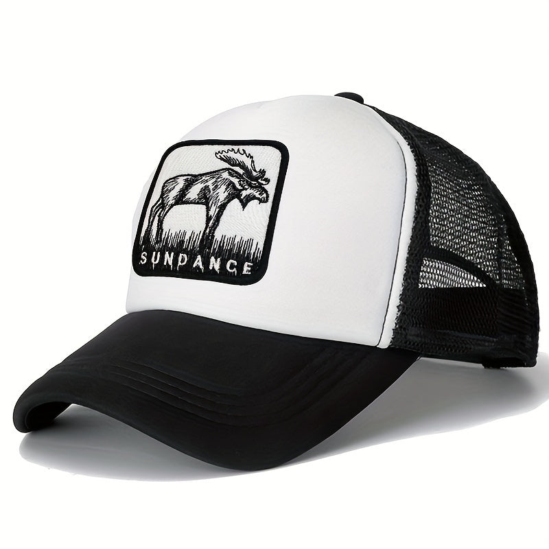 Unisex Sunshade Breathable Baseball Cap with Animal Embroidery