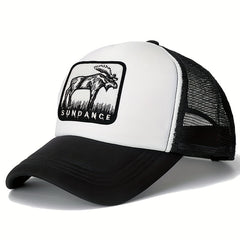 Unisex Sunshade Breathable Baseball Cap with Animal Embroidery