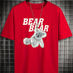 BEAR BEAR Men's Graphic Crew Neck T-shirt for Summer