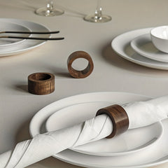4pcs Wooden Napkin Rings Handcrafted Wood Napkin Rings Perfect For Dining