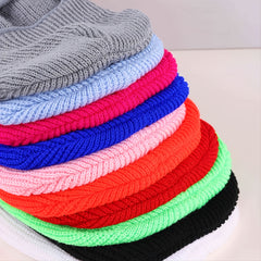 Unisex Full Face Cover Hole Ski Mask Hats Windproof Knit Hat Winter Warm Hat