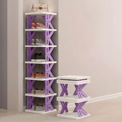 1pc Folding Shoe Rack Indoor Room Storage Rack Shoe Organizer