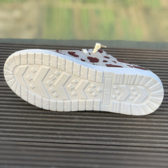 Cow Pattern Flat Boat Shoes Casual Versatile Wear Resistance Loafers Shoes