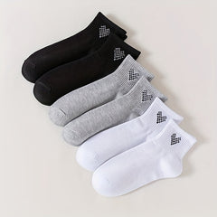 6 Pairs Heart Print Socks Women's Mid Tube Stockings