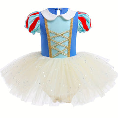Princess Cosplay Ballet Leotard Splicing Dance Tutu Dress