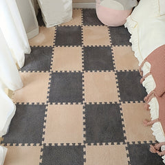 12pcs Plush Puzzle Floor Mat Bay Window Mat Seat Squares