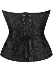 Strapless Corset Bustier Tummy Control Lace Up Body Shaper
