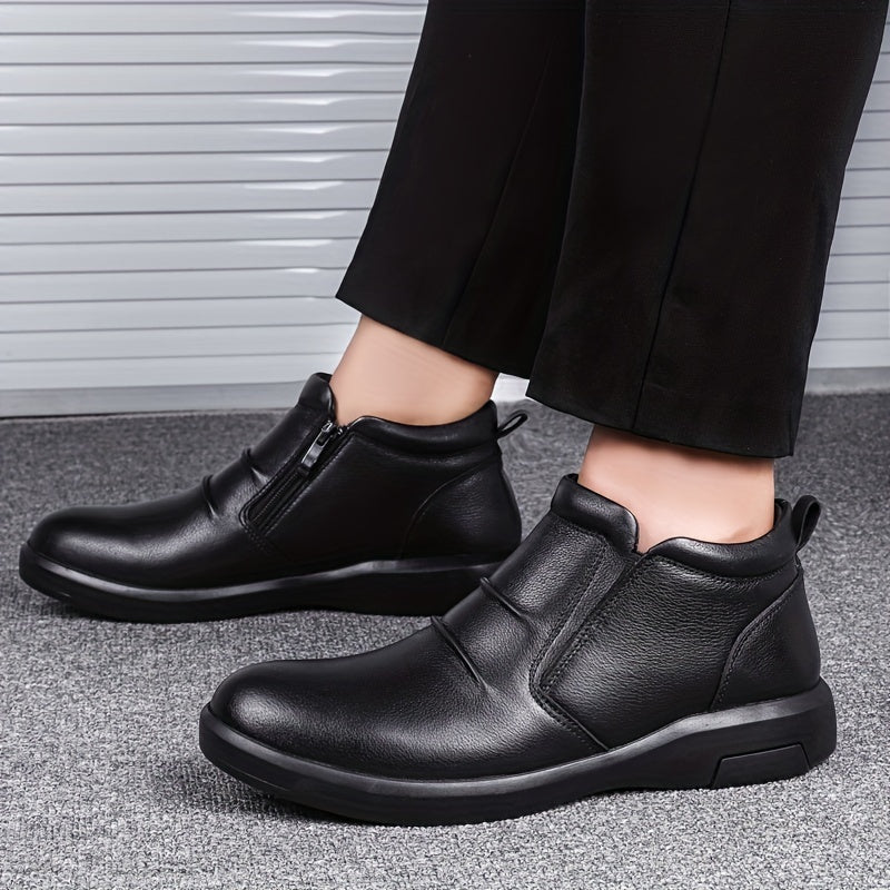 Men's Pointed Toe Oxford Boots Zipper Dress Shoes Formal High Top