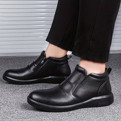 Men's Pointed Toe Oxford Boots Zipper Dress Shoes Formal High Top