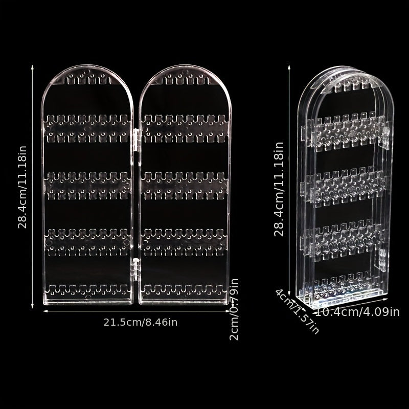 Large Capacity Foldable Jewelry Display Rack with 2 Fans