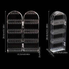 Large Capacity Foldable Jewelry Display Rack with 2 Fans