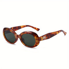 Men's Retro Cat Eye Sunglasses Oval Frame Glasses