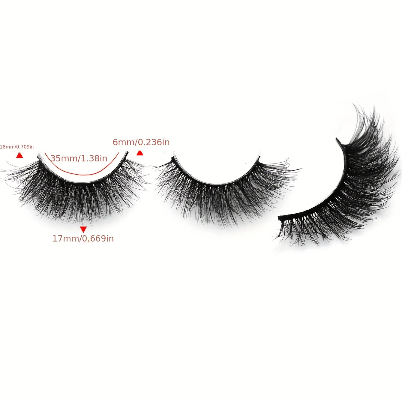 7 Pairs Thick Fluffy False Eyelashes Lengthening Lashes