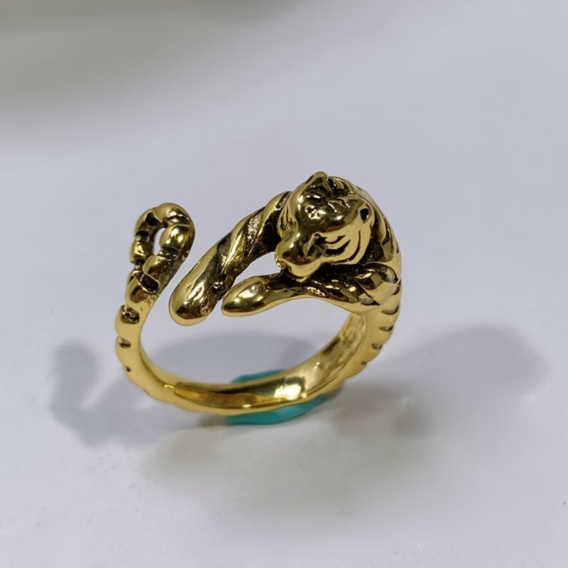 Year Of Tiger Initial Year Baby Tiger Open Ring Men's National Tide Personality