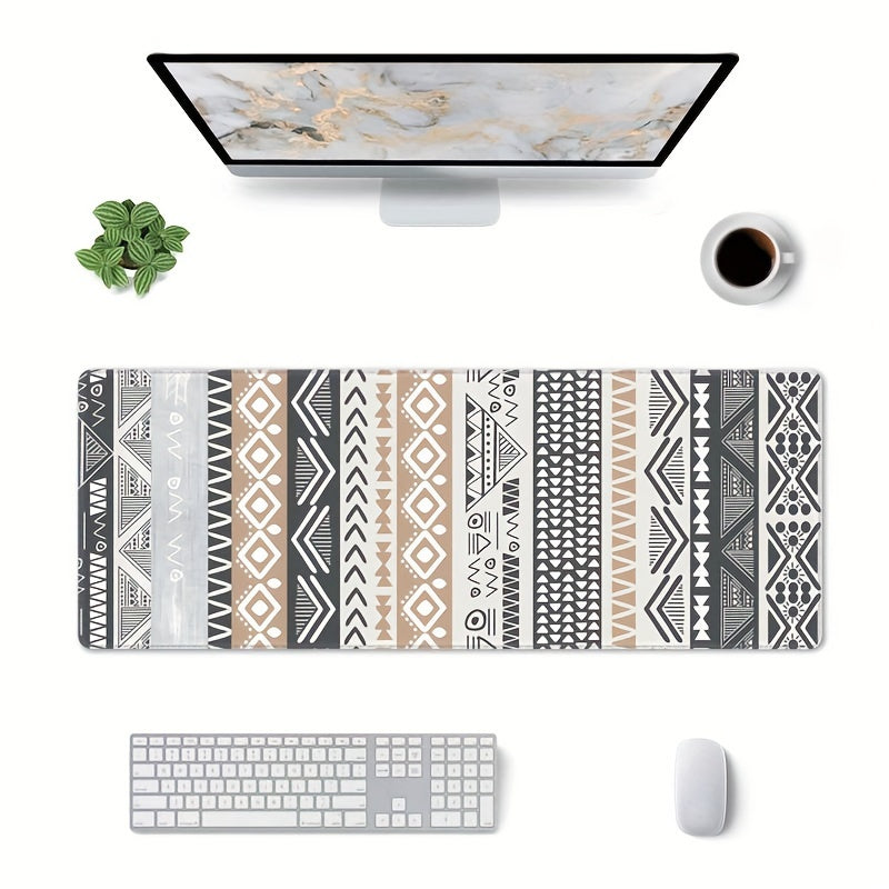 Boho Large Mouse Pad Office Desk Accessory Geometric Art