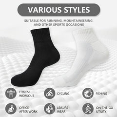 5 Pairs Athletic Cotton Socks for Running Training Daily Use