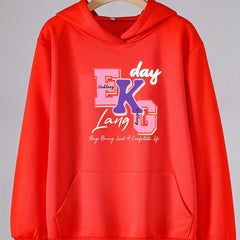Girls Cartoon EKG Hooded Sweatshirt - Spring/Autumn