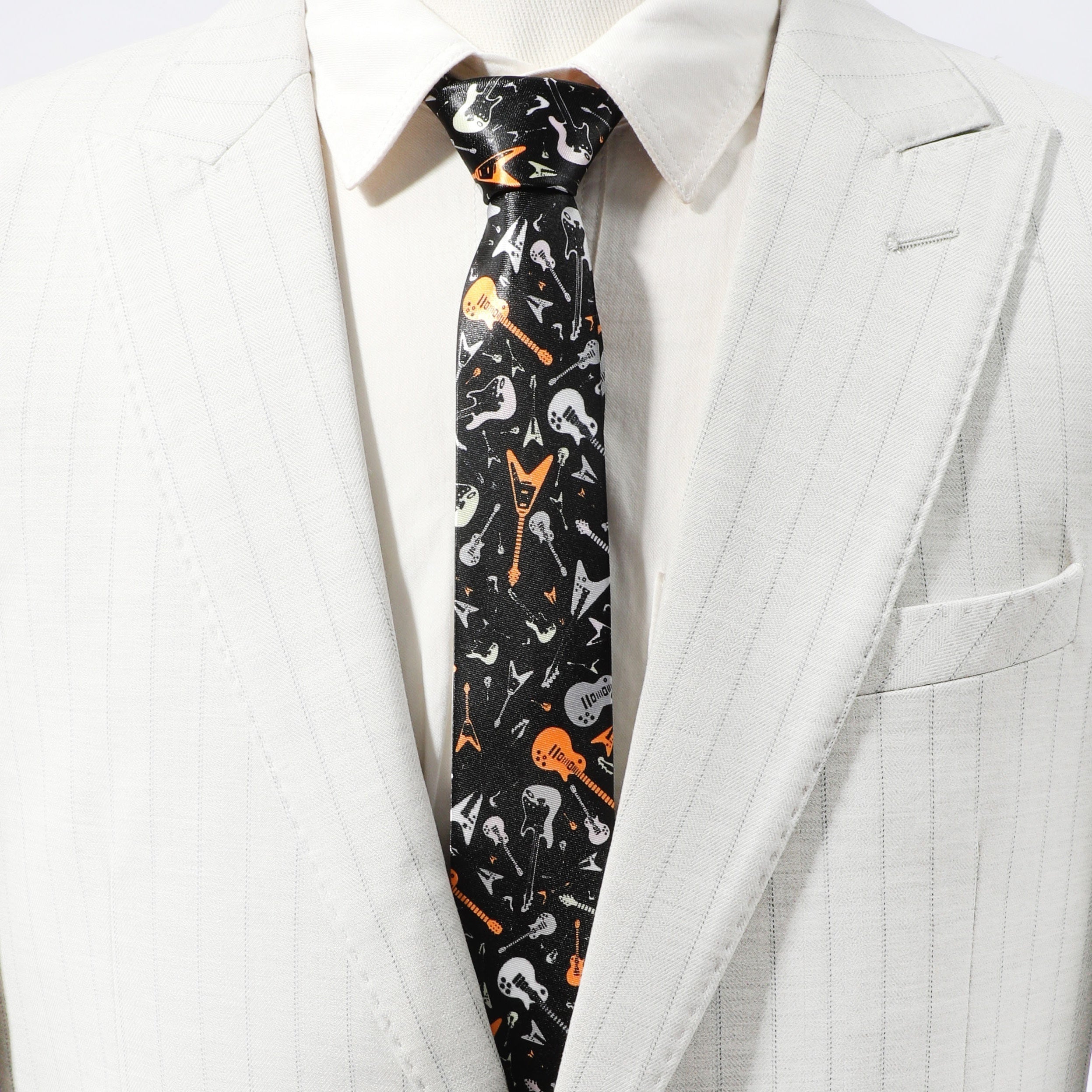 College Style Hip hop Musical Note Necktie