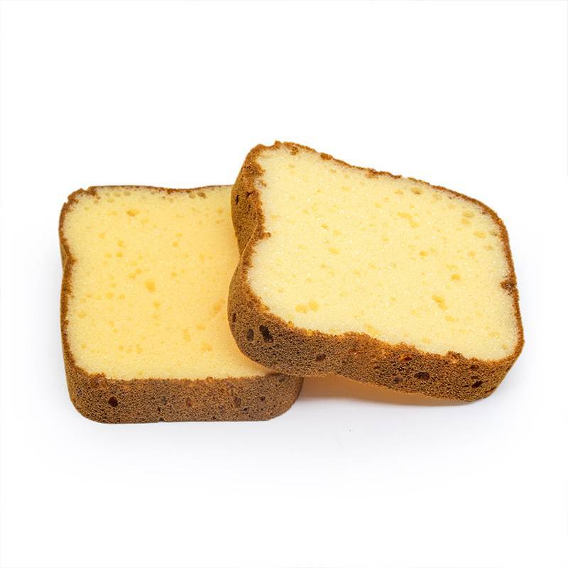 2pcs Cartoon Bread Double-sided Cleaning Sponge Strong Water Absorption