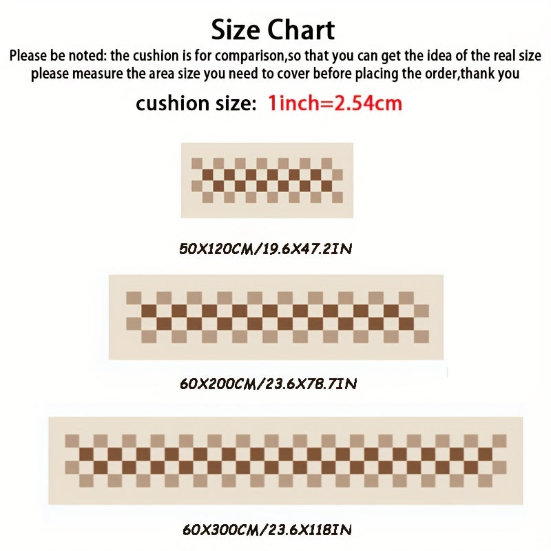 Checkerboard Area Rug Long Hallway Kitchen Mat Bath Mat