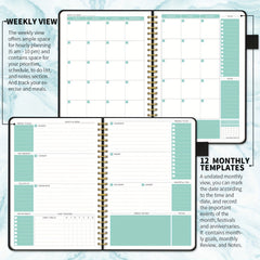 Undated Daily Planner 4 Month 120 Days Hardcover Faux Leather To Do List