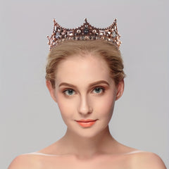 Baroque Style Tiara Crown Faux Pearl Headband Bridal Hair Jewelry