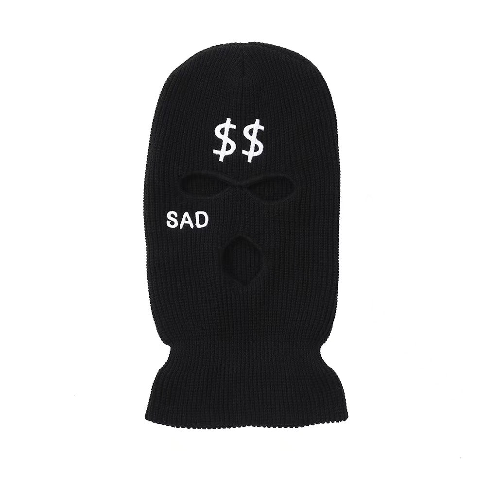 Embroidered Ski Mask for Outdoor Skiing and Walking