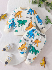 Baby Boys Dinosaur Sweatshirt and Sweatpants Set