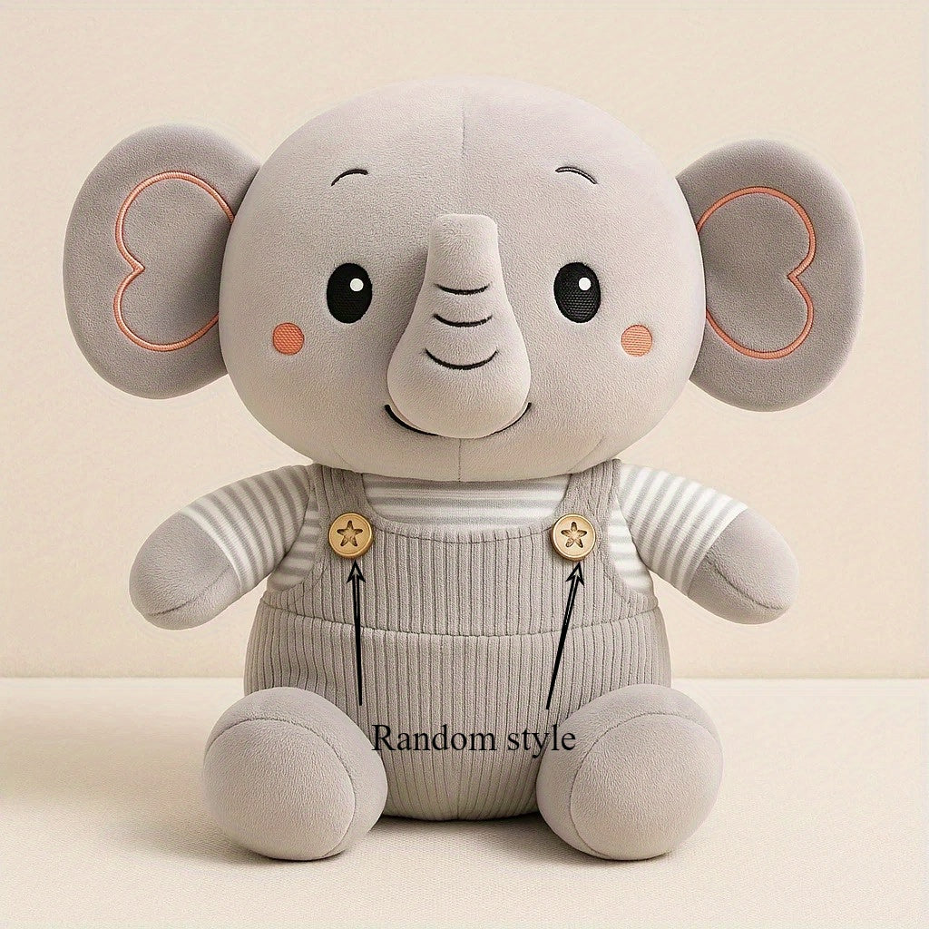 Elephant Plush Toy Doll Overalls Elephant Doll Gift Activity Gift
