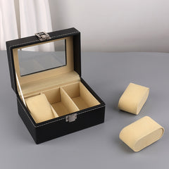 3 Slots Watch Collector With PU Leather