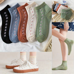 Floral Print Crew Socks for Women