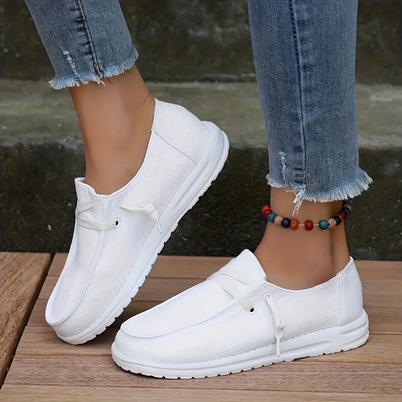 Women's Flat Loafers Slip-On Lace-Up Lightweight Shoes