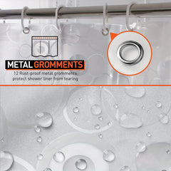 3D Circle Pattern Shower Curtain Heavy Waterproof, Rust-Proof