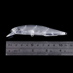 10pcs 12g Unpainted Minnow Lures DIY Fishing Tackle